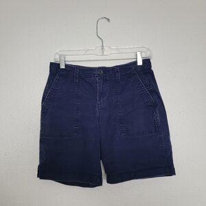 GAP Navy Blue Girlfriend Chino Shorts